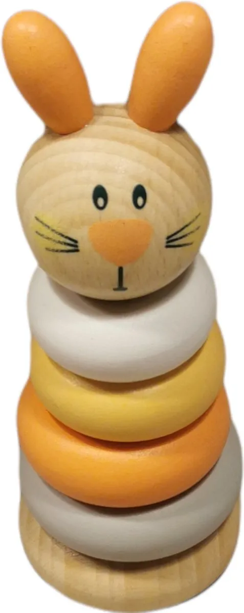 Small Foot Houten Stapeltoren Dieren Pastel - 6-delig - afbeelding 6 van 6
