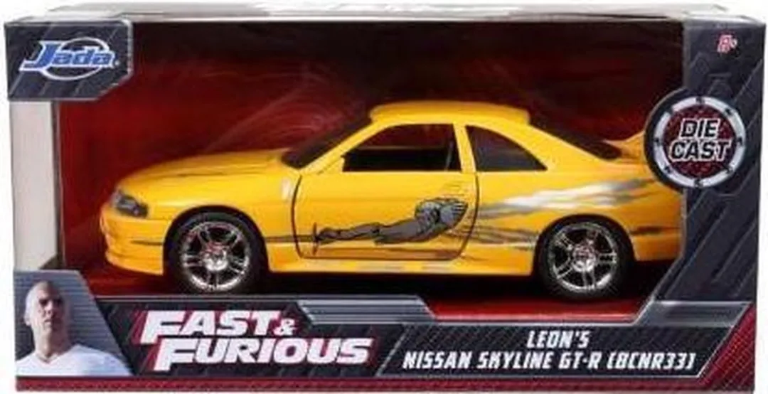 Jada Toys Leon's Nissan Skyline R33 GTR 99515 - Geel