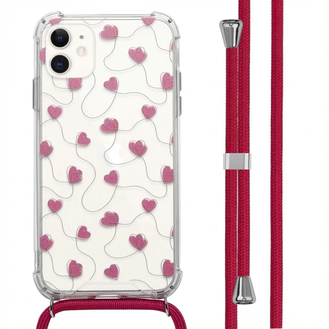 Imoshion iPhone 11 Hoesje - Dusty Rose Connected Hearts