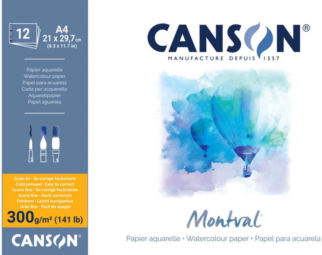 Canson Montval A4 Aquarelblok 50 Vel