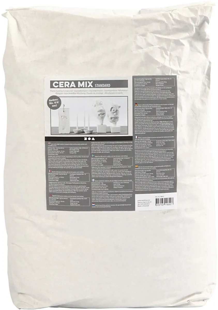 Creativ Company Cera-Mix Standaard Gipsgietmix 25kg - Lichtgrijs