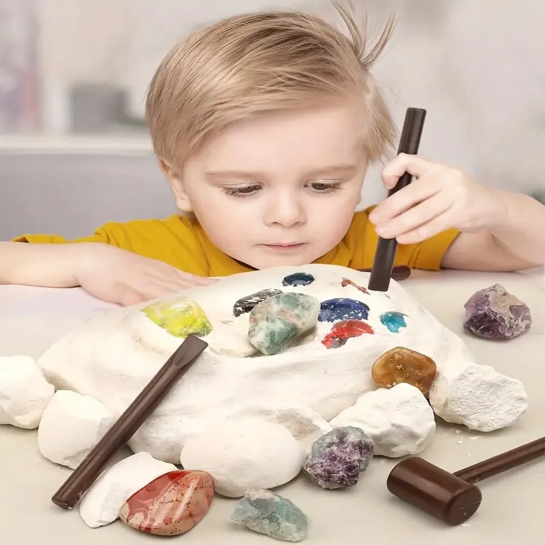 BSKToys Kleine Archeoloog - Educatieve Graafset - Kristalmijn - Vanaf 6 Jaar - Incl. 3 Gereedschappen