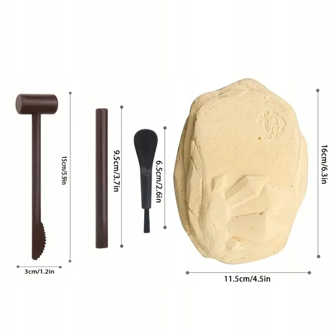 BSKToys Kleine Archeoloog - Educatieve Graafset - Kristalmijn - Vanaf 6 Jaar - Incl. 3 Gereedschappen