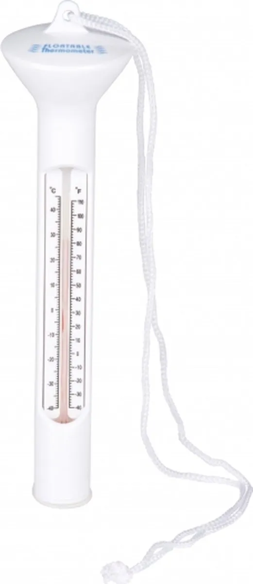 Eddy Toys Drijvende Zwembadthermometer 19cm - Wit