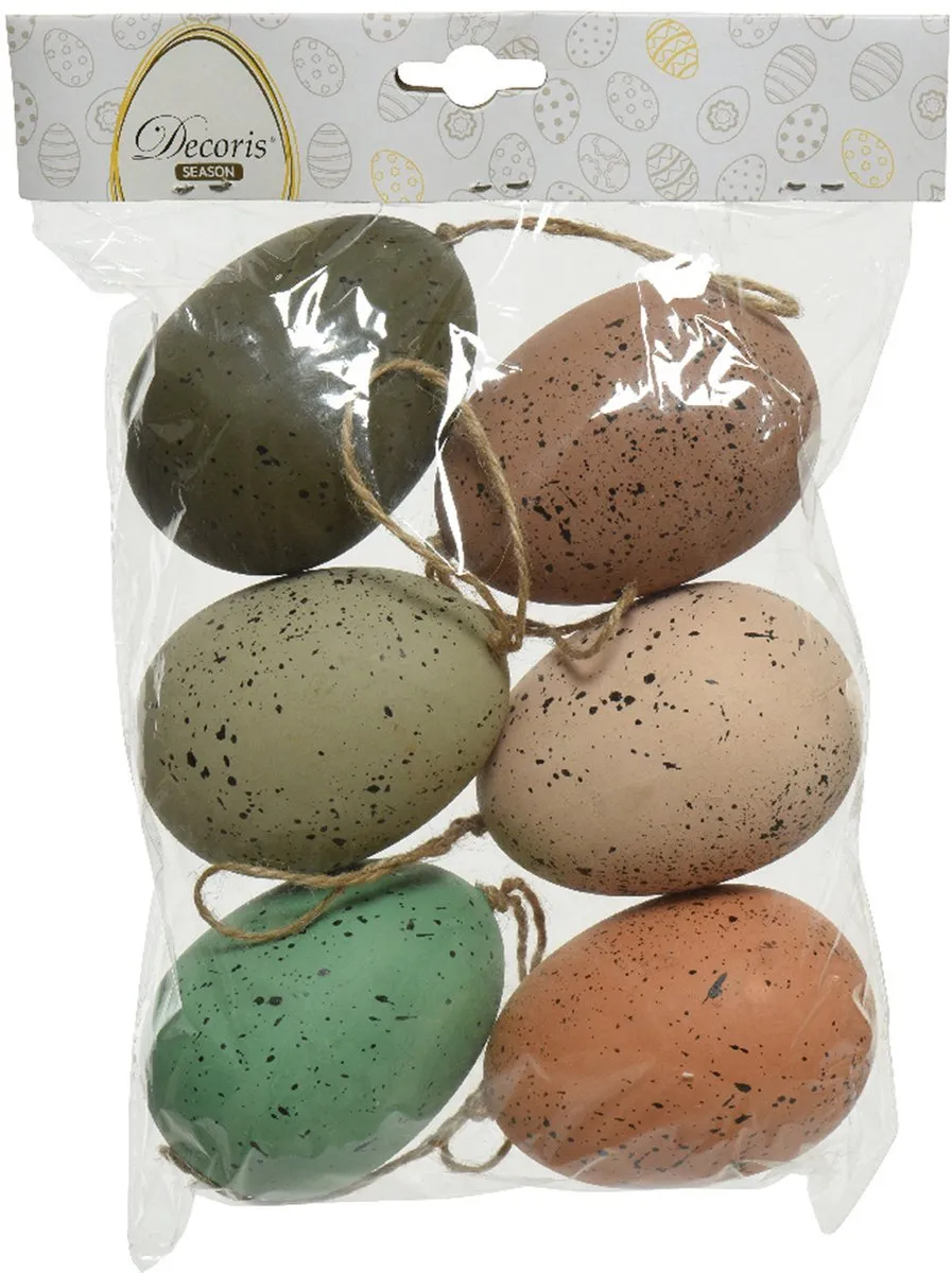 Decoris Paaseieren Multicolor - 6 Stuks