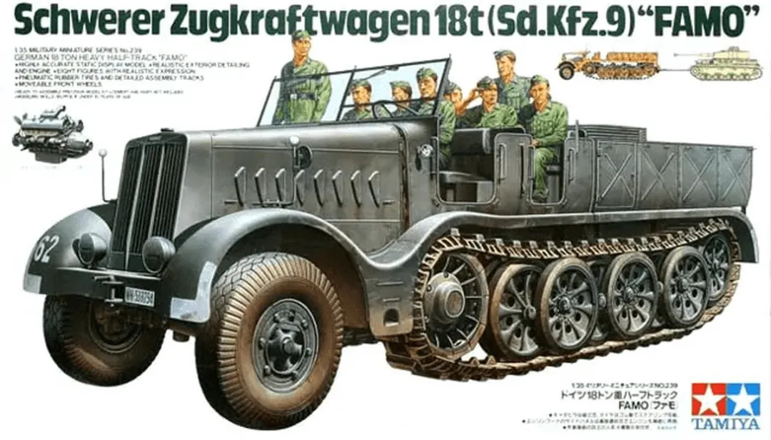 Tamiya 35239 German SdKfz.9 Famo 18ton Halftrack Modelbouwpakket