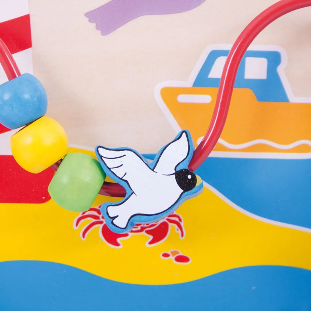 BIGJIGS Houten Activiteitenpaneel Oceaan - Multikleur