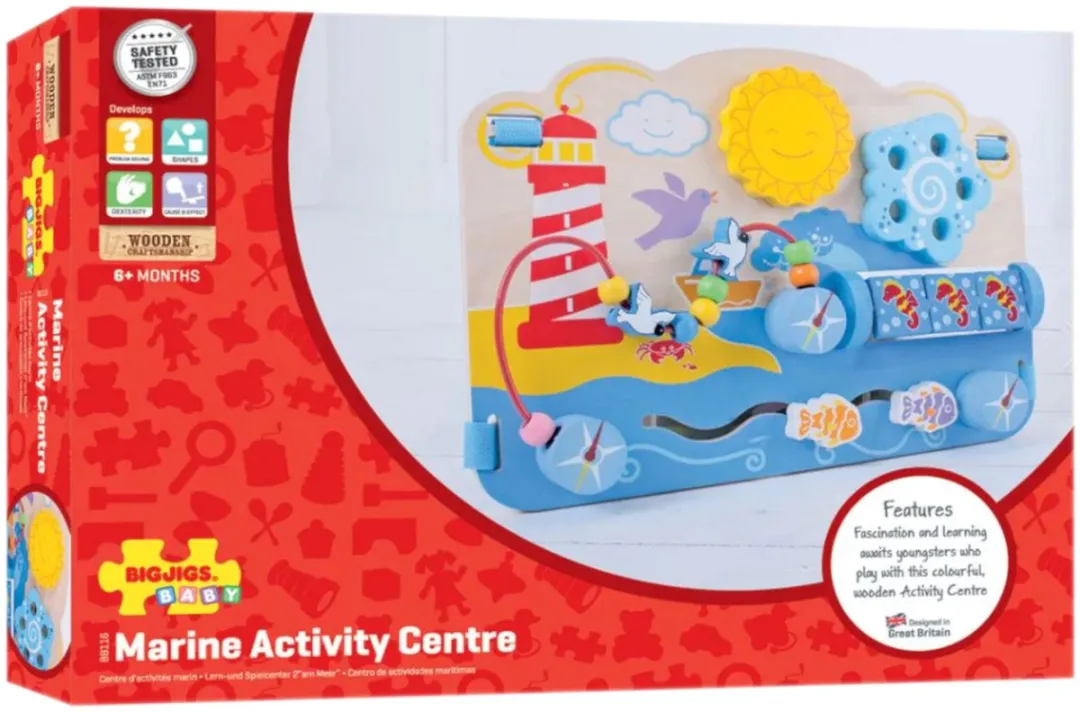 BIGJIGS Houten Activiteitenpaneel Oceaan - Multikleur