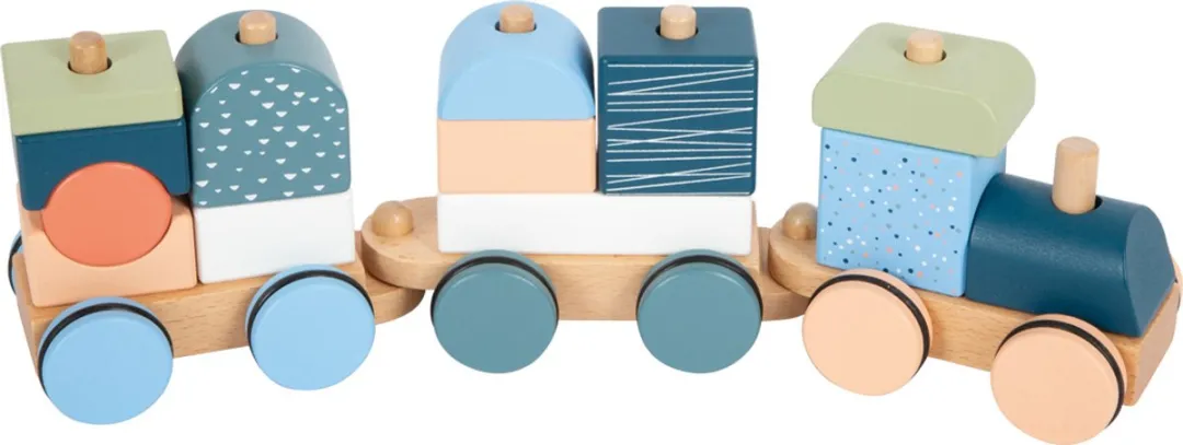 Small Foot Houten Stapelblokkentrein Arctic - 16-delig Multicolor