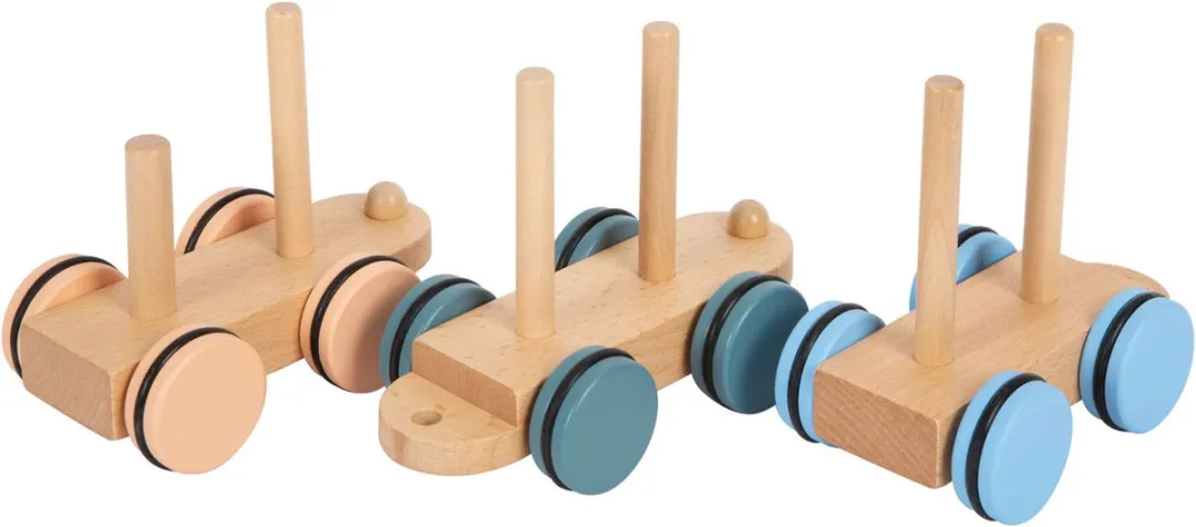 Small Foot Houten Stapelblokkentrein Arctic - 16-delig Multicolor
