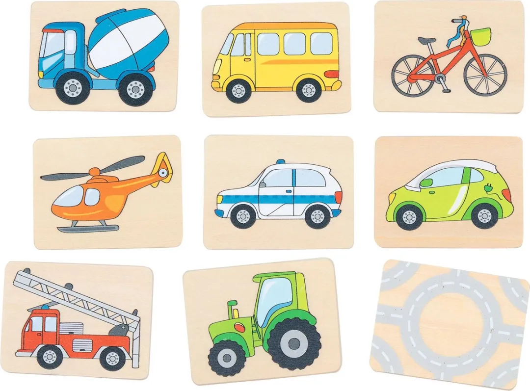 Goki Memo Game Vehicles 56301 - Multicolor