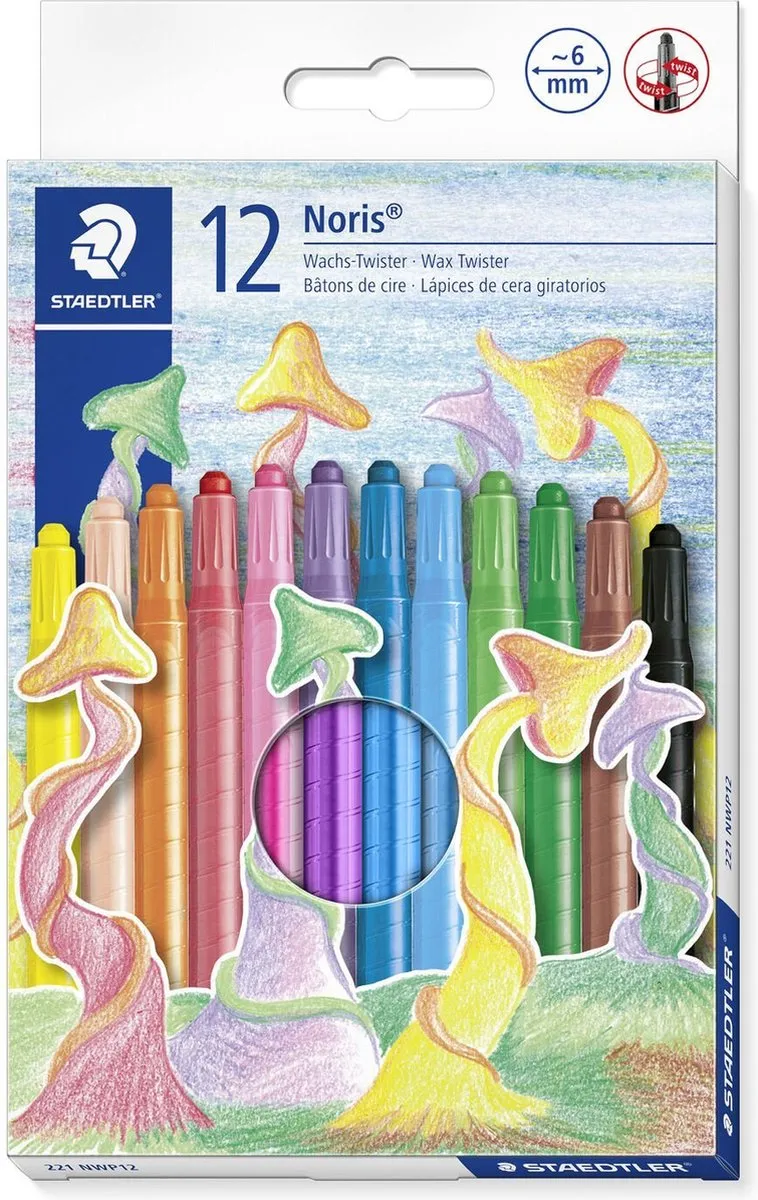 STAEDTLER Noris Club Wax Twister Set 12 Stuks - Meerkleurig