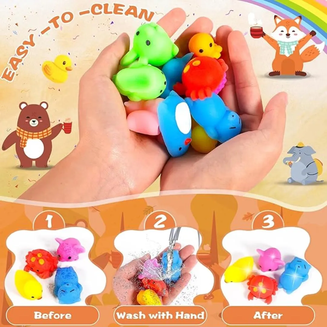 EverToys Mochi Squishy - 60x stuks - 4cm - Fidget Toys - Stressballen kinderen - Squishies Meisjes - Squishy Dieren - Seven
