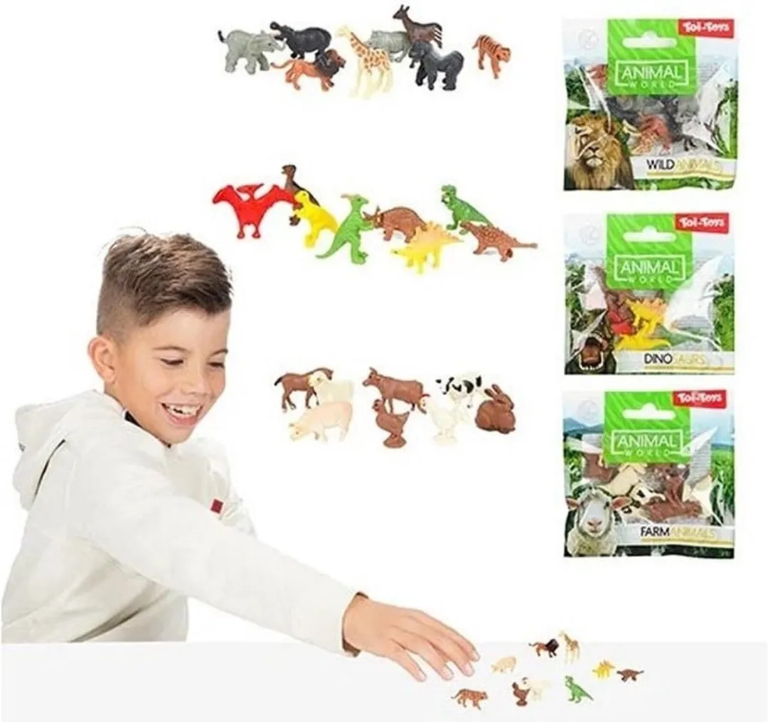 Toi-Toys Mini Boerderij Speelfiguurtjes - 8 Stuks - Boerderij