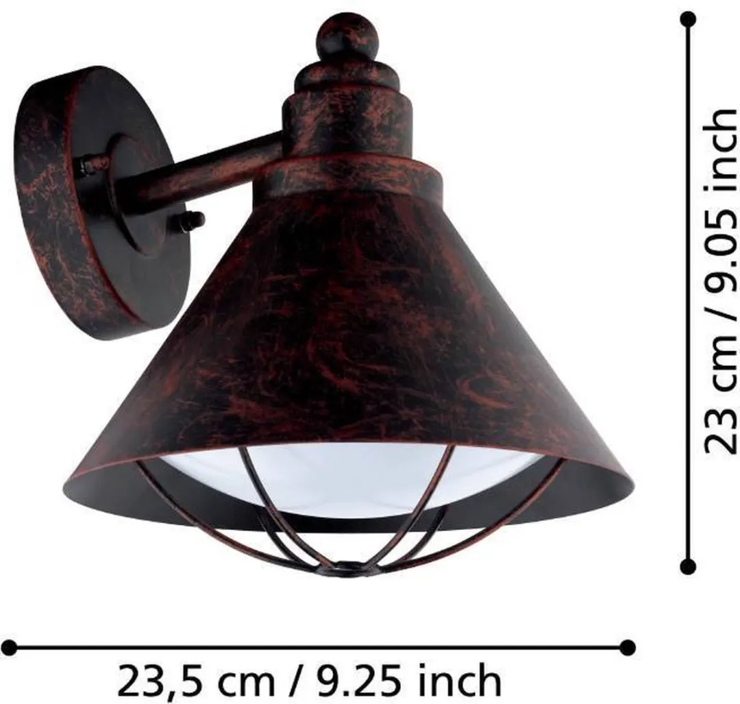 Eglo Vintage Barrosela Wandlamp - 1 Lichtpunt - Koper