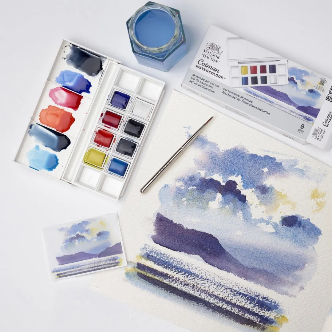 Winsor & Newton Cotman Skyscape Pocket Aquarelset - 8 Kleuren