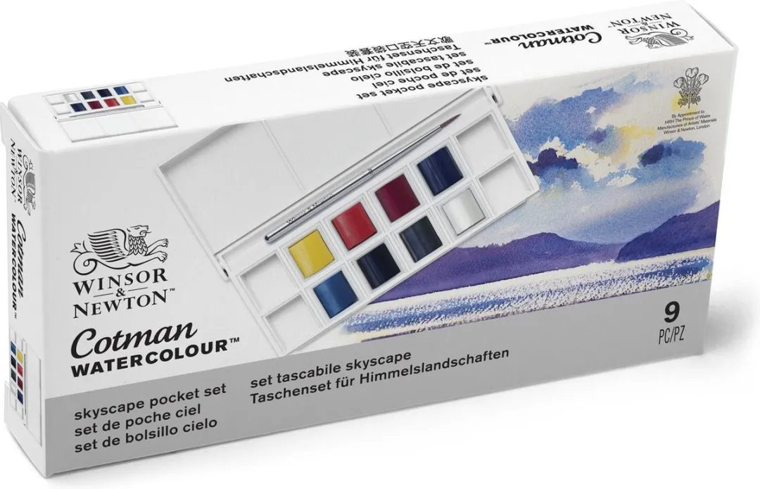 Winsor & Newton Cotman Skyscape Pocket Aquarelset - 8 Kleuren