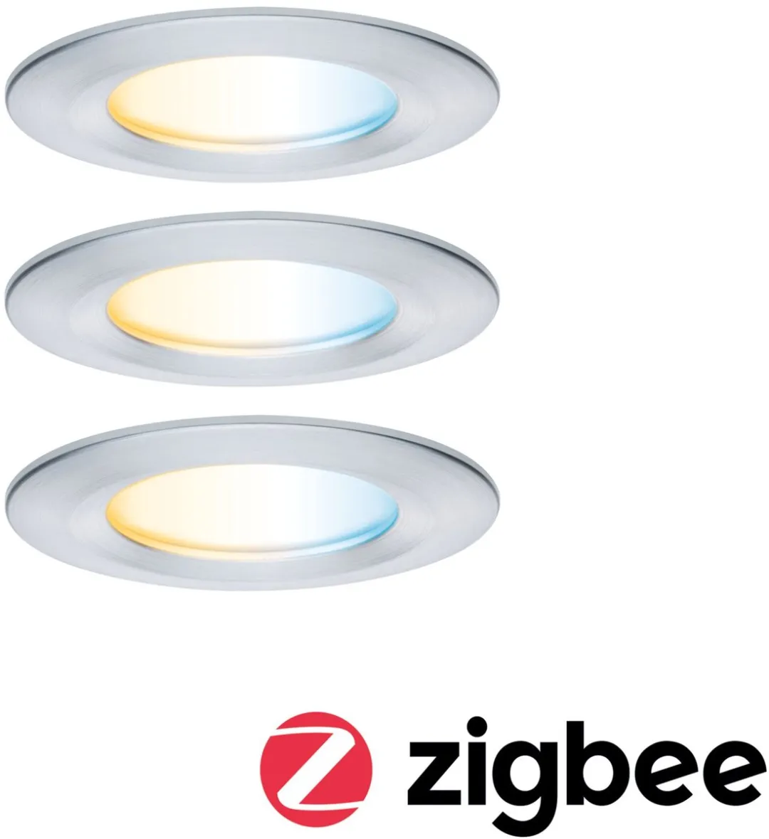 Paulmann Nova Coin LED-inbouwlamp 3x6W 530lm Tunable White 78mm - Aluminium