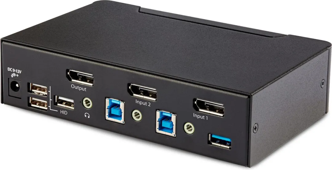 Startech D86A2-2-PORT-8K-KVM 2-Port DisplayPort KVM Switch - 8K 60Hz - Zwart - afbeelding 6 van 6