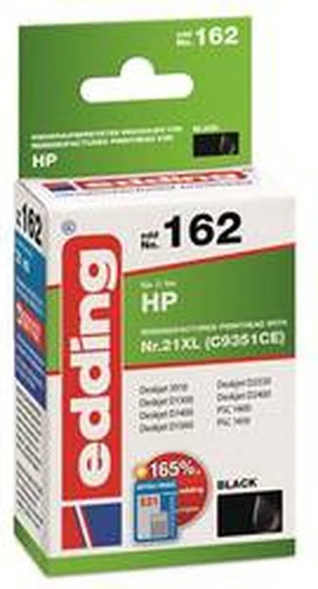 edding Inktcartridge 18-162 - 21ml - Zwart - HP compatibel