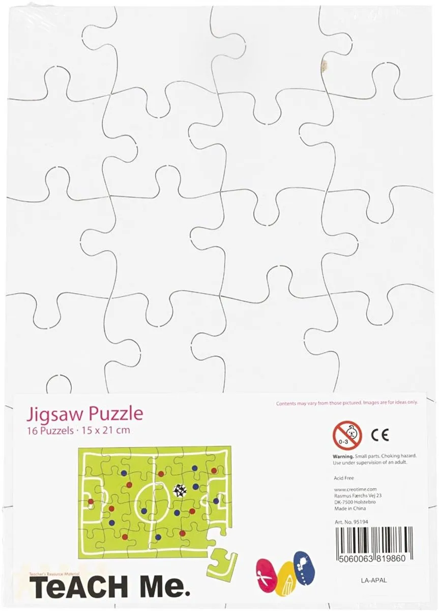 Kartonnen Puzzel Creativ Company 15x21cm - 16 Stuks