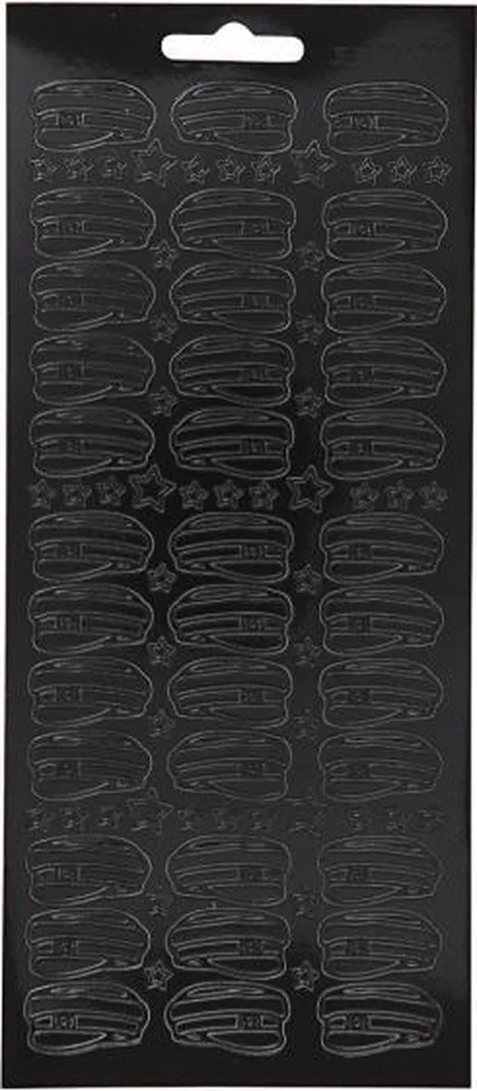 Creativ Company Hoed Stickers Zwart - 36 Stuks