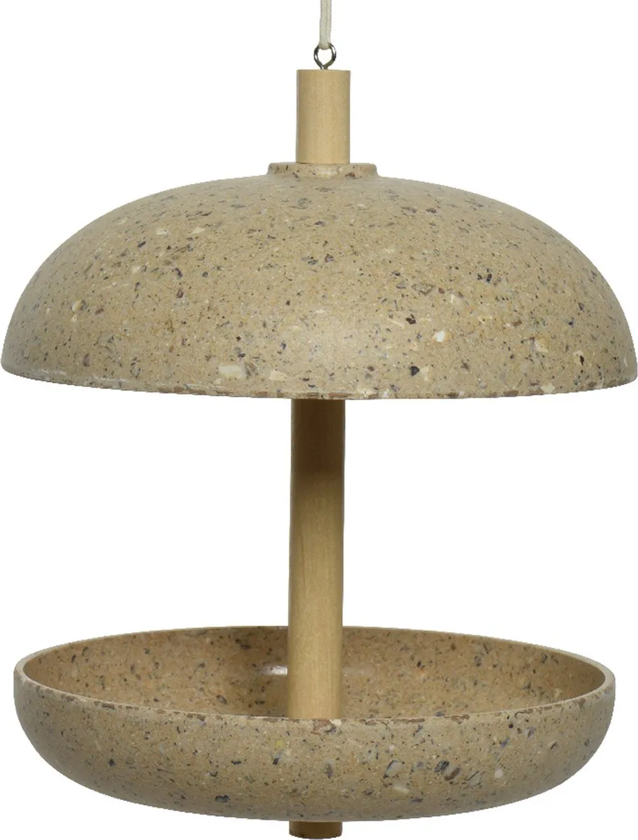 Decoris Vogel Voedersilo met Vogelbad - Lichtbruin