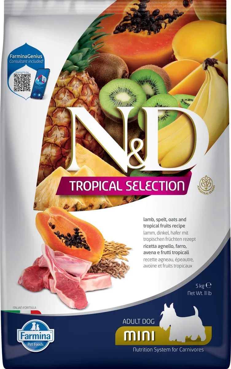Farmina N&D Tropical Lam Small Breed Hondenvoer 5kg