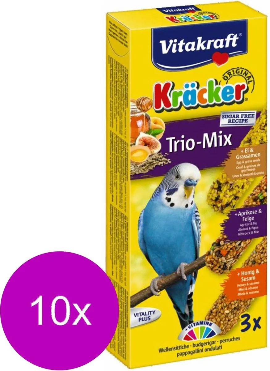 Vitakraft Kräcker Trio Mix Parkiet - 30 Stuks