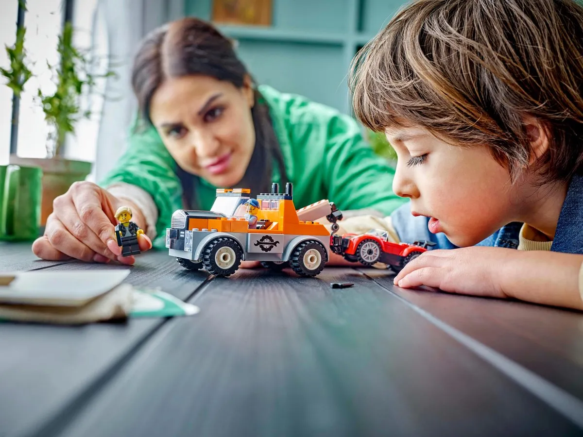 LEGO City Sleepwagen & Sportautoreparatie 60435 - 101 Stukken