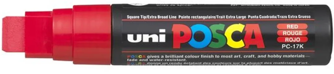 Posca Uni PC17K Verfmarker - Rood - afbeelding 6 van 6