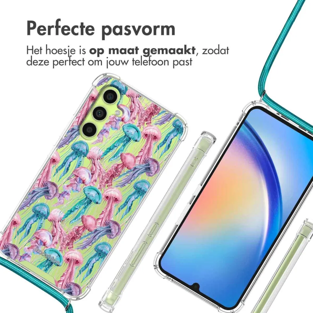 Imoshion Galaxy A34 5G Design Hoesje - Jellyfish Watercolor