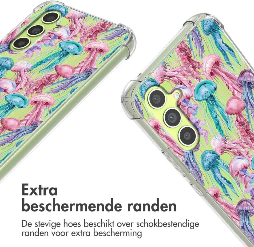 Imoshion Galaxy A34 5G Design Hoesje - Jellyfish Watercolor