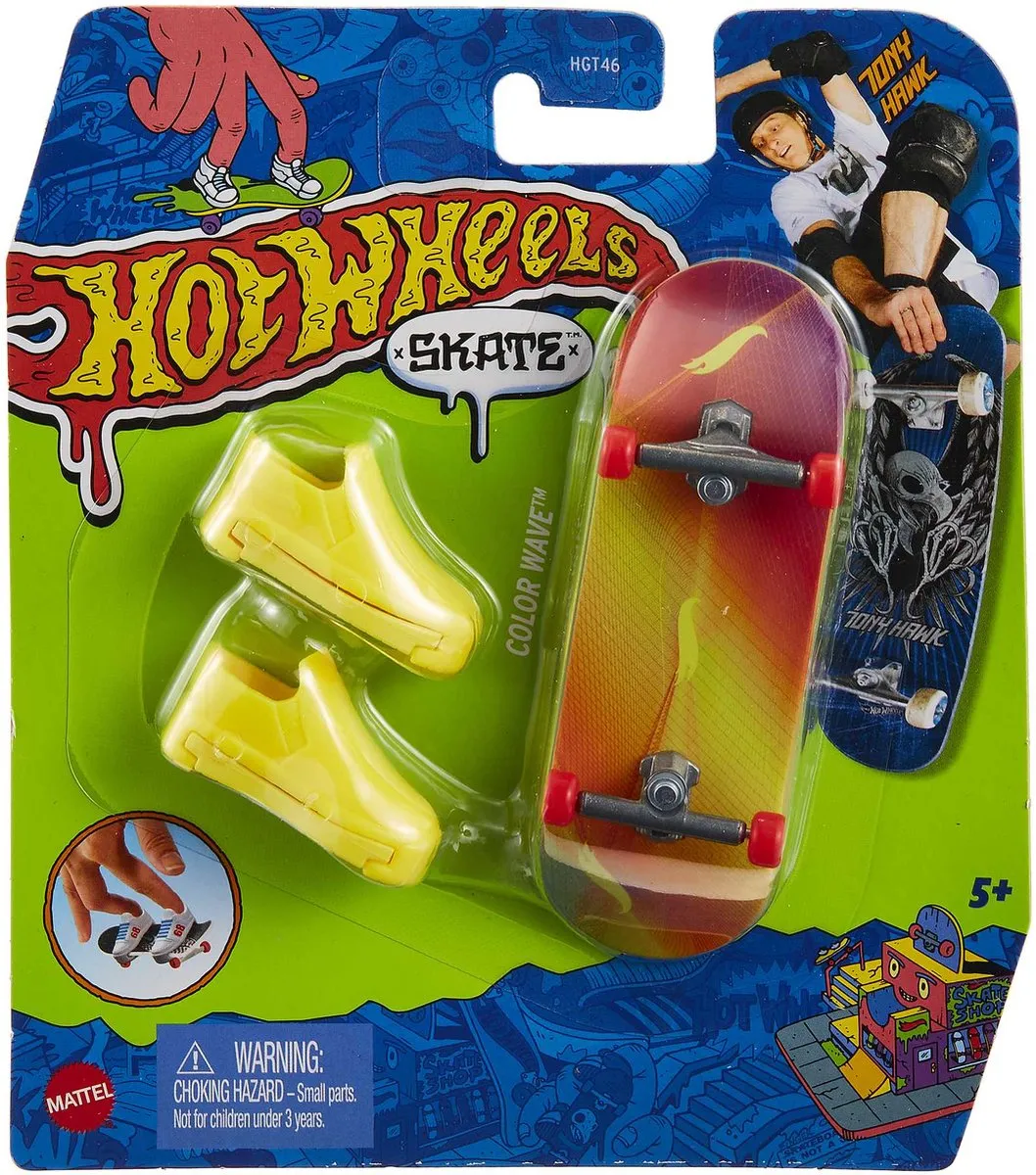 Hot Wheels Color Wave Vingerskateboardset - Meerkleurig - afbeelding 6 van 6