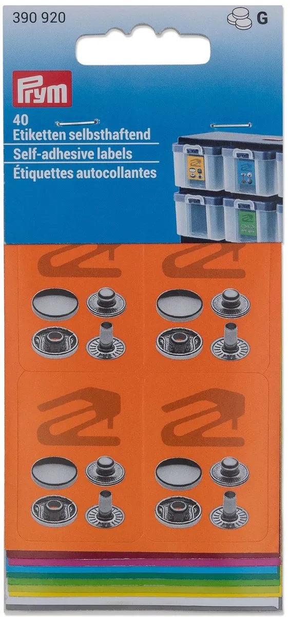 Prym Gekleurde Vario Etiketten - 40 Stuks