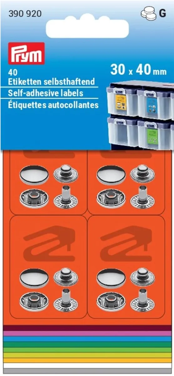 Prym Gekleurde Vario Etiketten - 40 Stuks