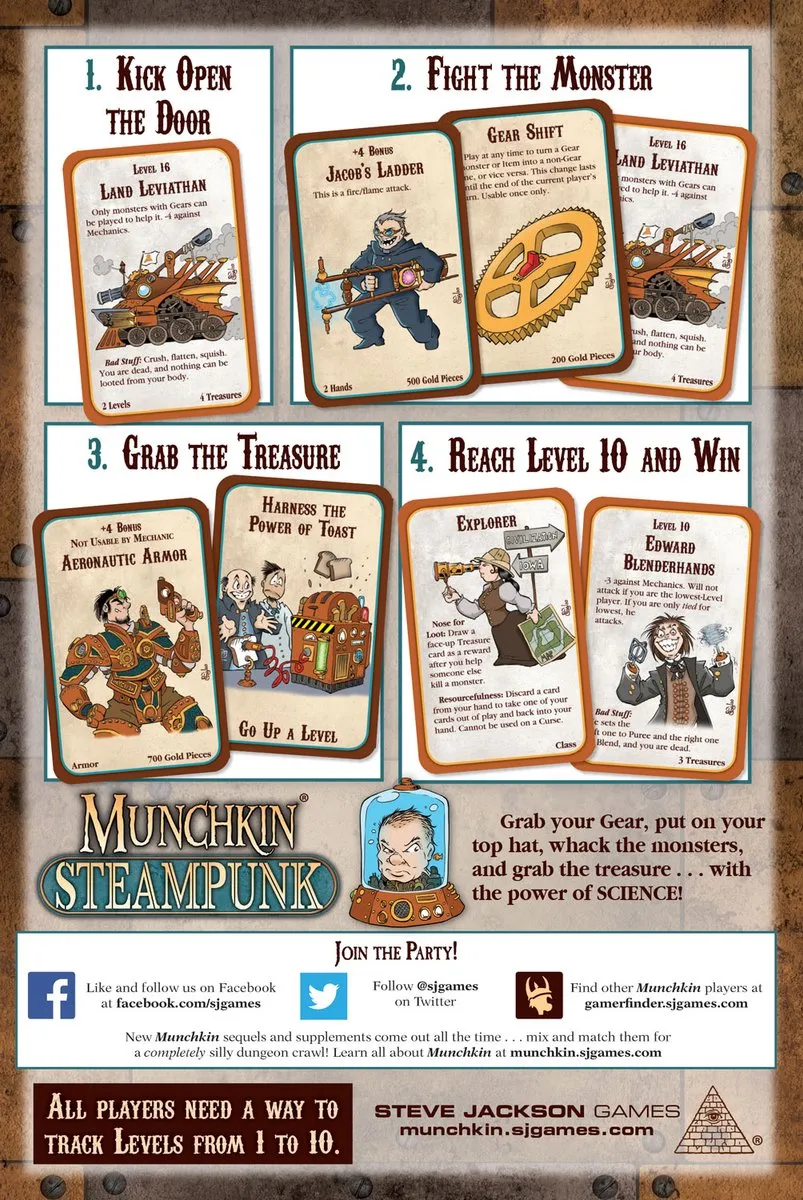 Steve Jackson Games Munchkin Steampunk Kaartspel - 3-6 Spelers