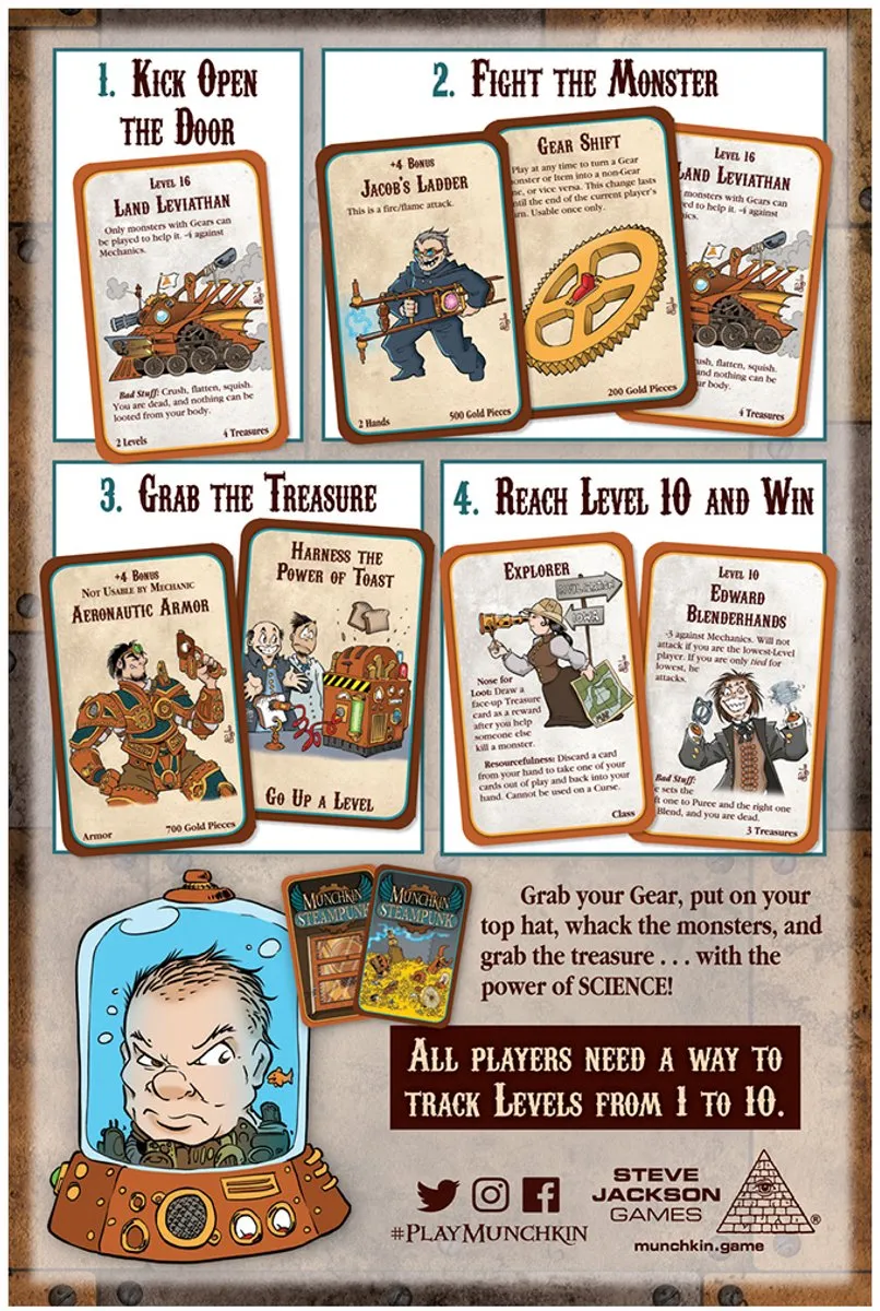 Steve Jackson Games Munchkin Steampunk Kaartspel - 3-6 Spelers