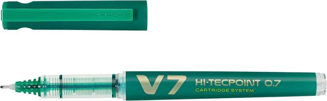 Pilot Roller Hi-Tecpoint V7 05mm - Groen - 10 Stuks