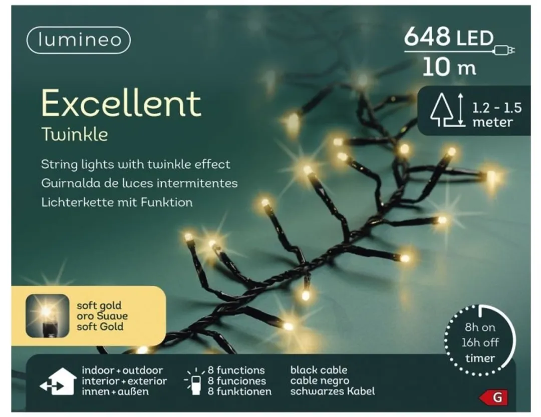 Lumineo LED Excellent Twinkle 648 LEDs 10m
