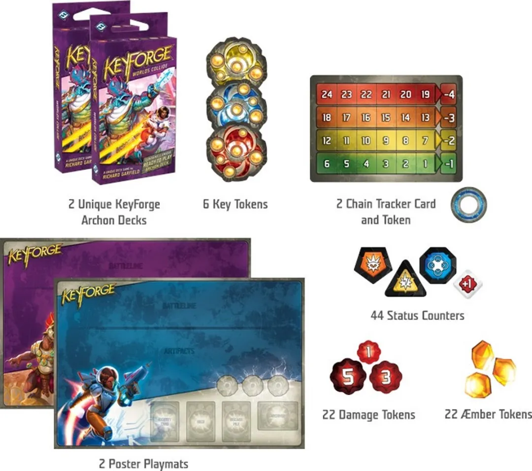 Fantasy Flight Games KeyForge Worlds Collide 2-Speler Starter