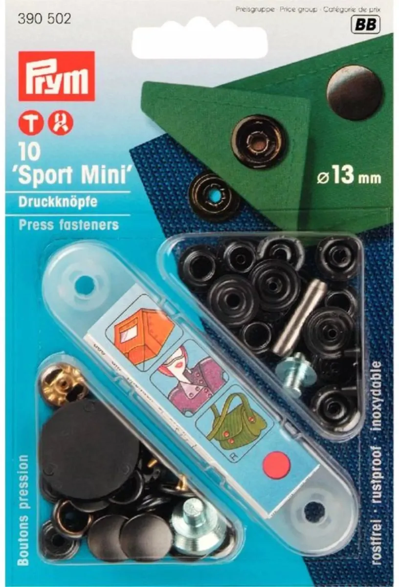 Prym Sport Mini Naaivrijdrukknopen 13mm - Gebronsd - 10 Stuks