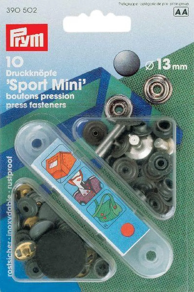 Prym Sport Mini Naaivrijdrukknopen 13mm - Gebronsd - 10 Stuks