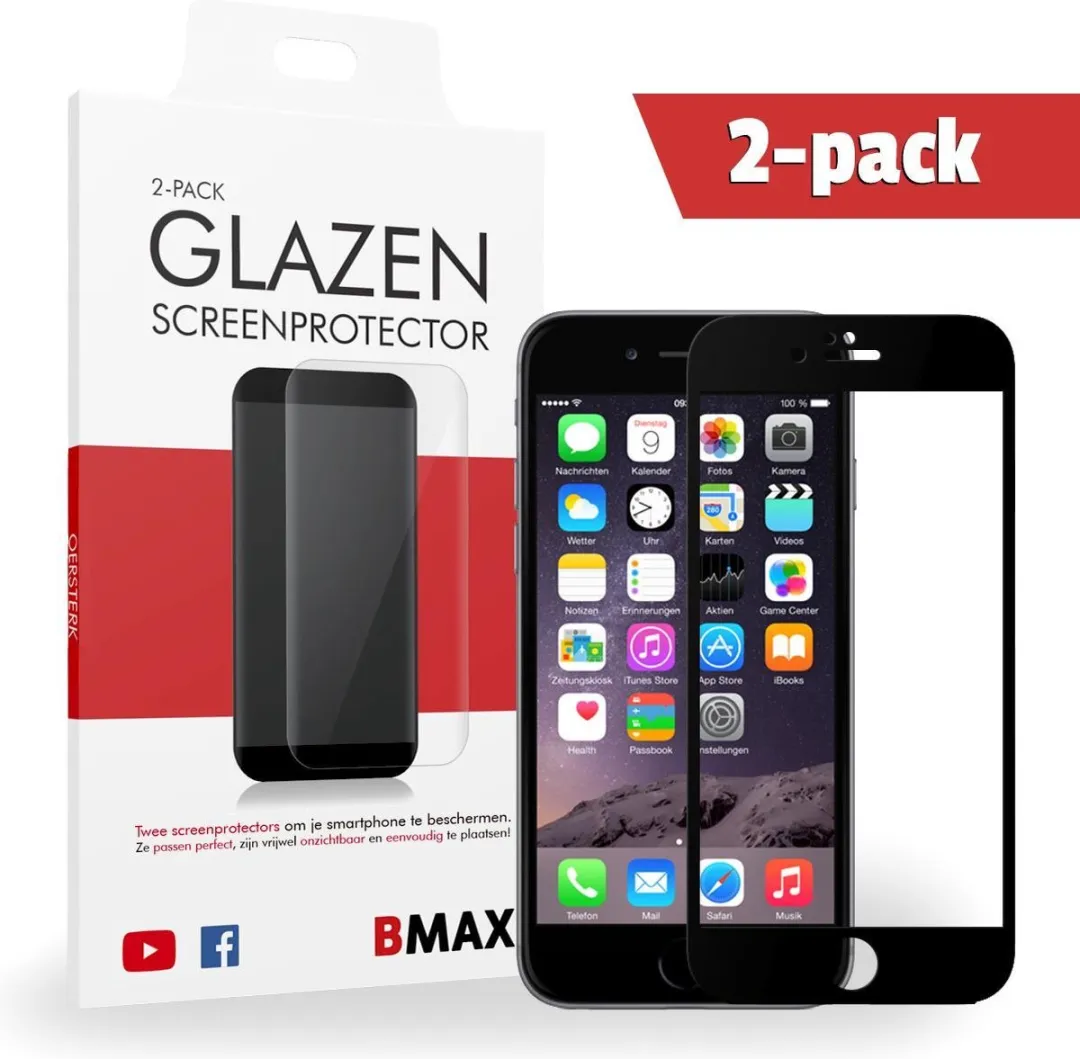 BMAX iPhone 6/6S Full Cover Glazen Screenprotector