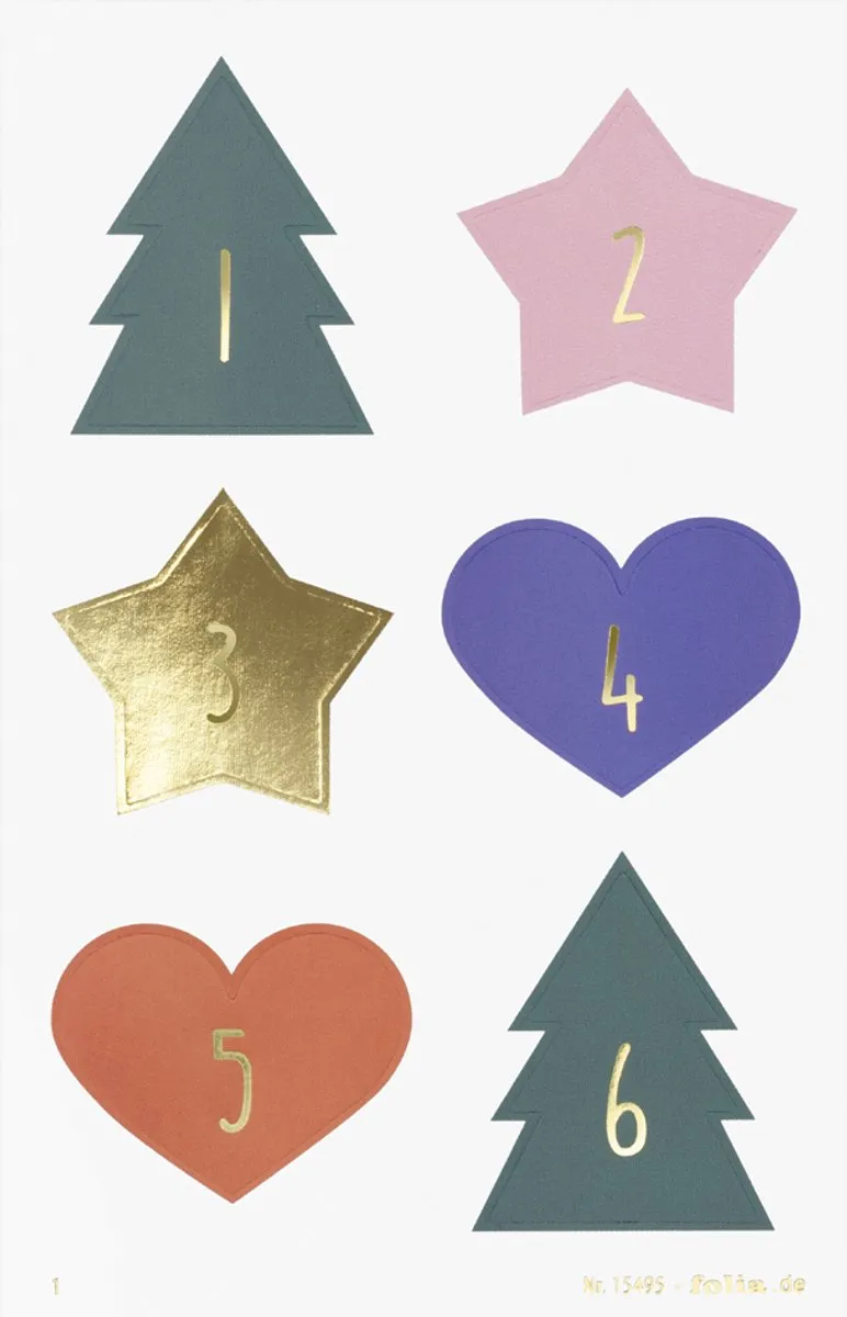 Folia Adventskalender Stickers Sparks Iridescent