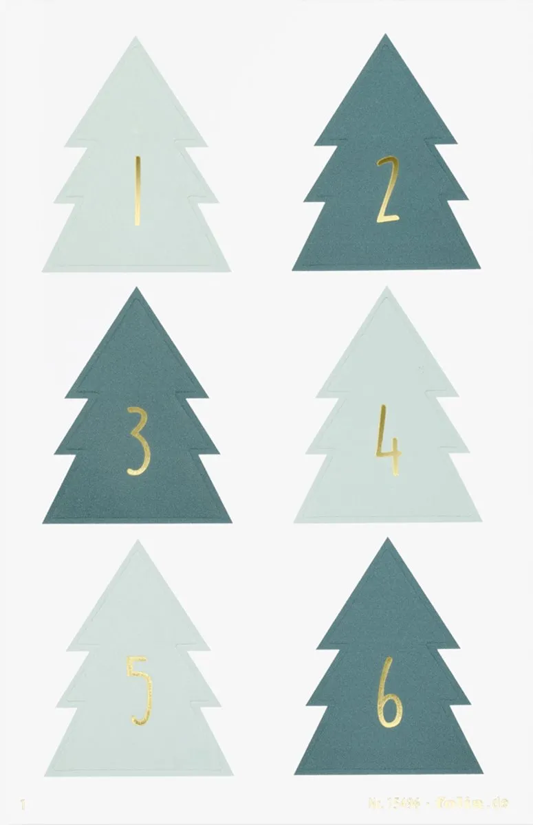 Folia Adventskalender Stickers Sparks Iridescent
