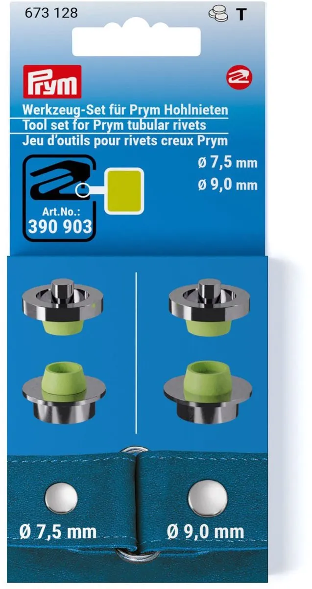 Prym Gereedschap-set Holle Nieten 7,5+9mm - 4 Stuks