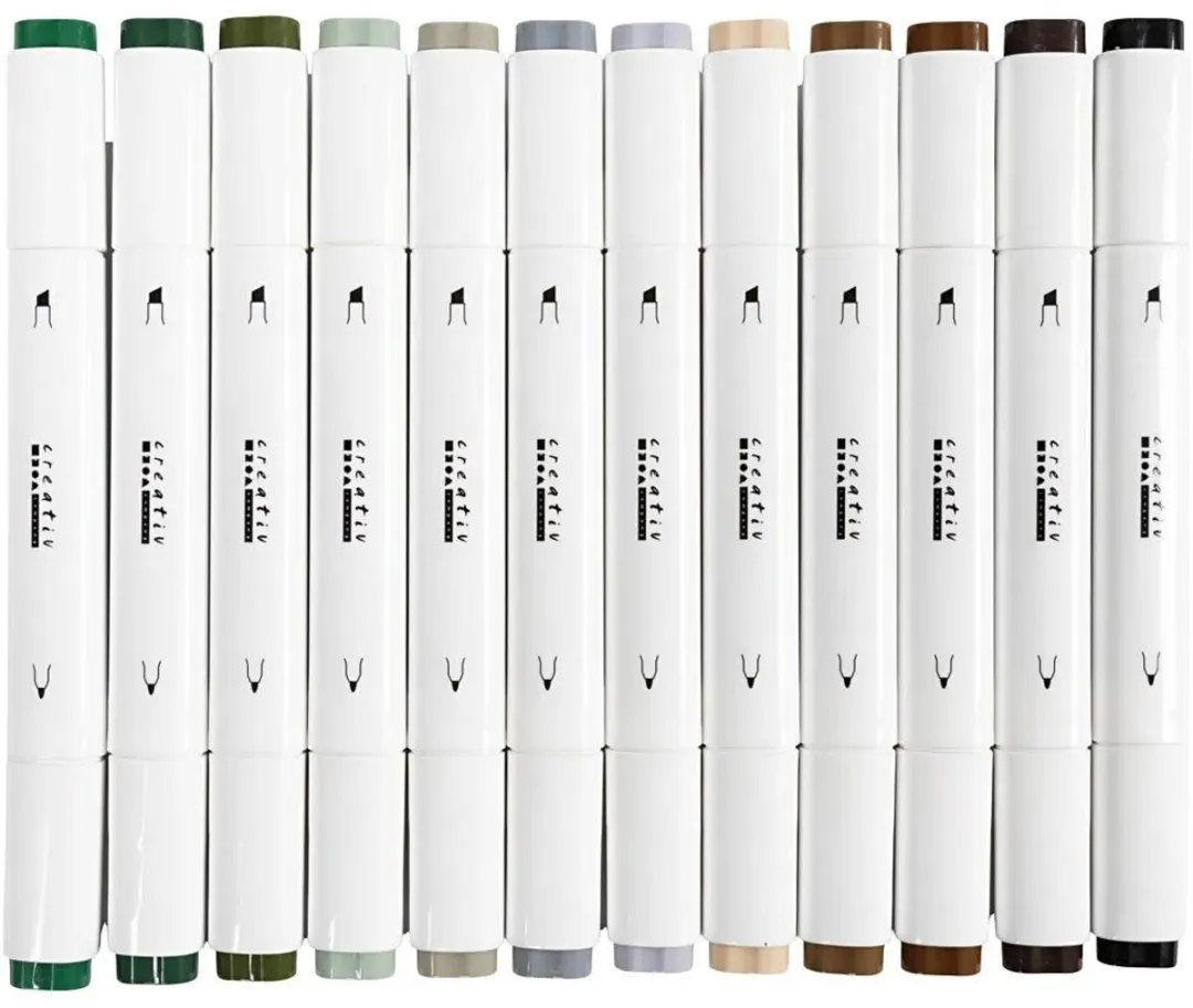 Creativ Company Alcoholmarker Natuurlijke Kleuren - 12 Stuks
