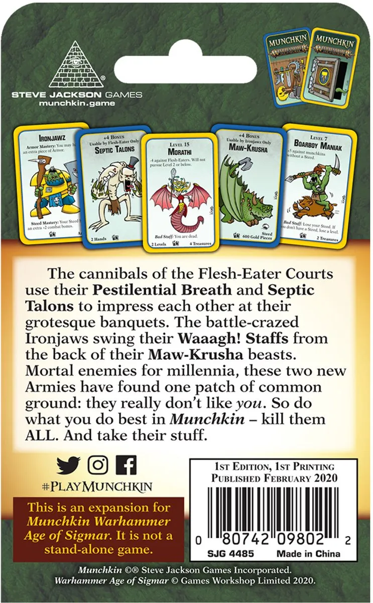 Steve Jackson Games Munchkin Warhammer Age of Sigmar Death and Destruction - Uitbreiding