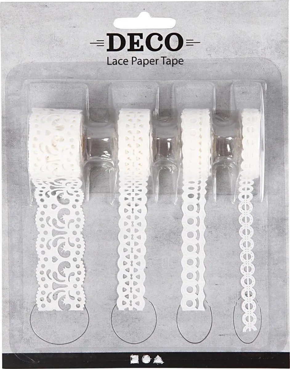Creativ Company Creotime Tape Kant 4x2m - Wit